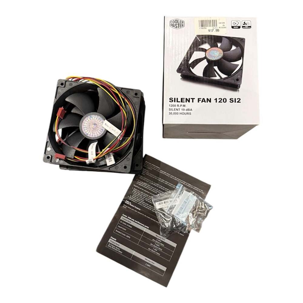 Cooler Master Case Fan 3 pack 1200 RPM silent fans 3 pin power